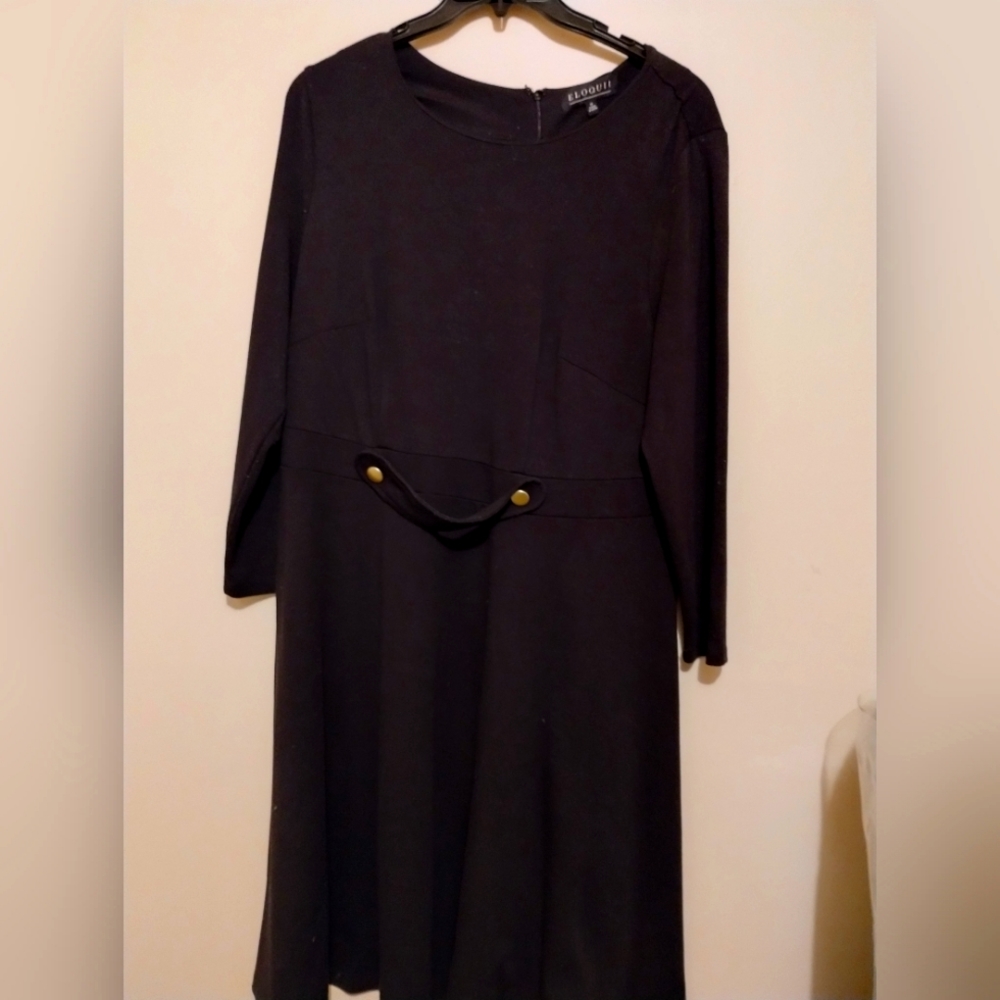 Black knit dress